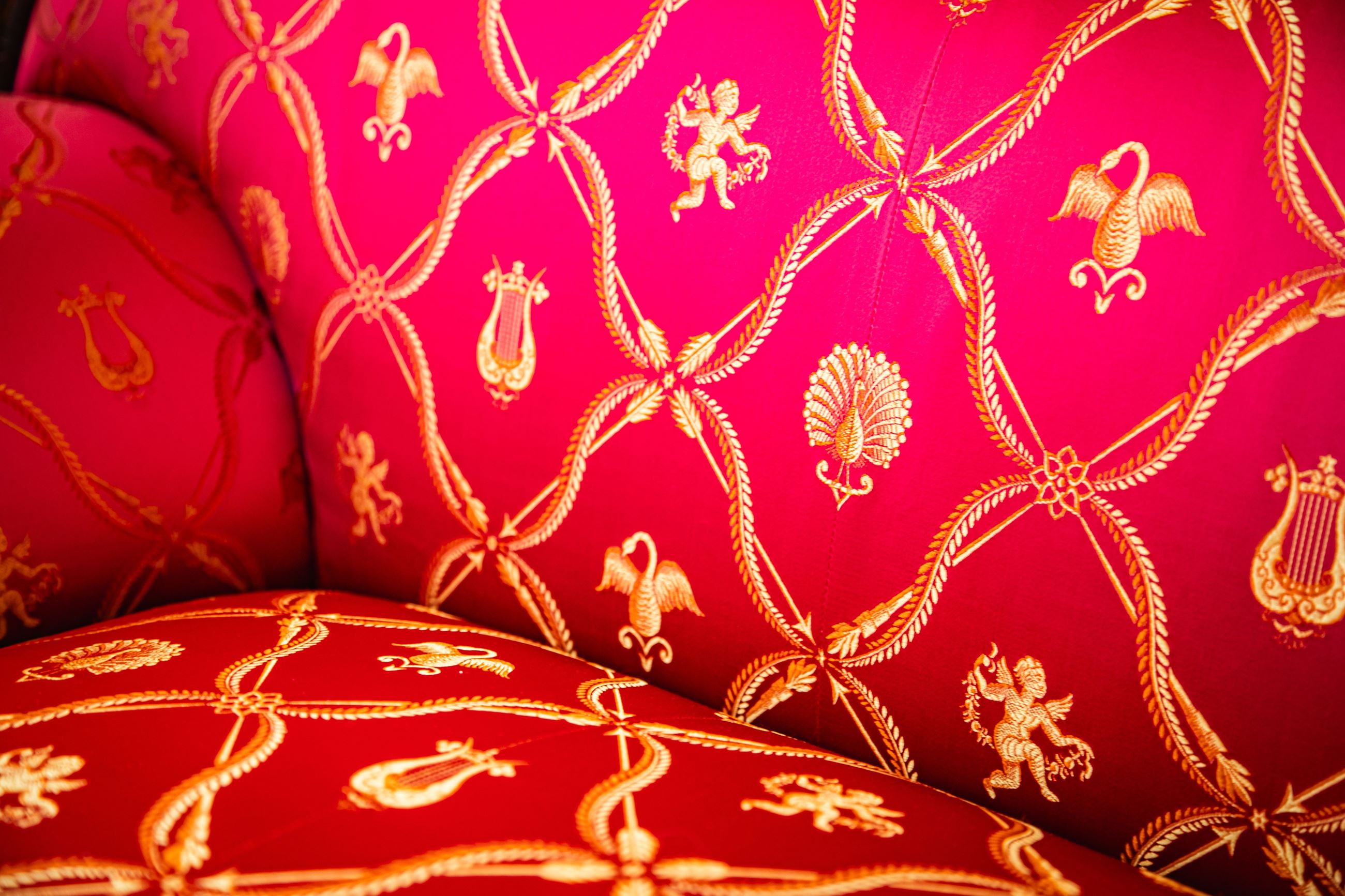 Silk Upholstery Fabric Detail