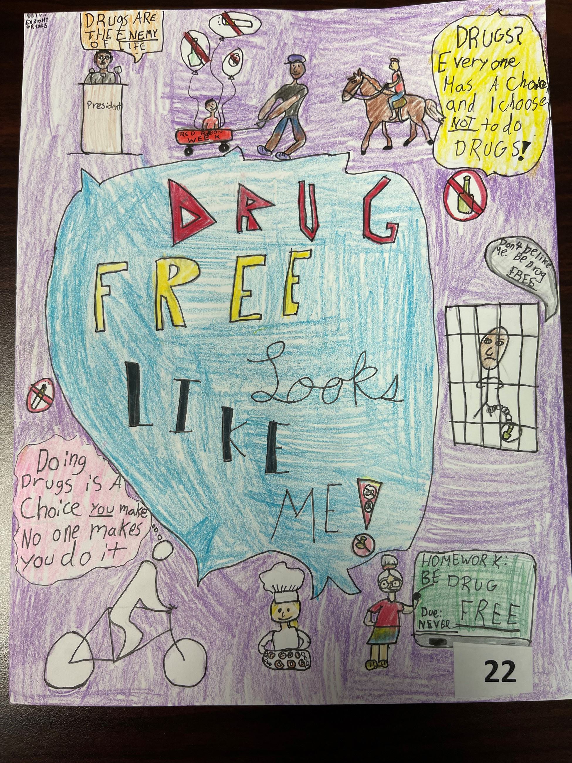 Red Ribbon Poster-Reyna Enright