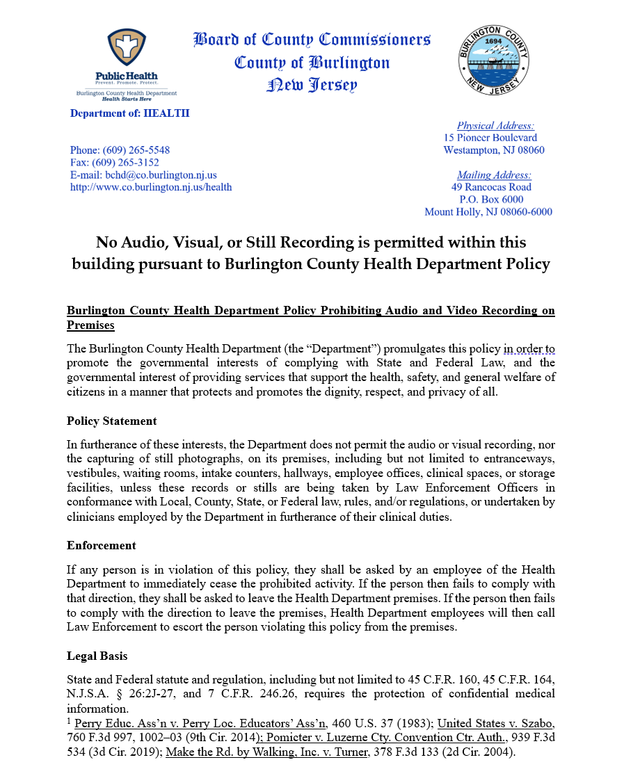 No Recording Policy 11.25.25